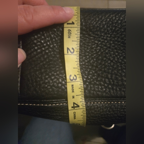 Genuine black leather coach shoulder purse - Picture 6 of 8